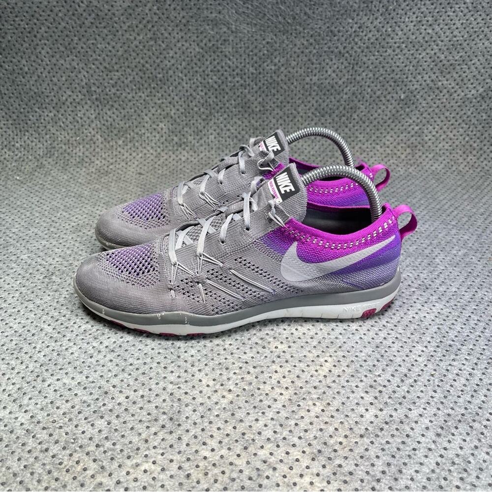 Nike Focus Flyknit Purple Grey Running Shoes Size 8.5 Women’s